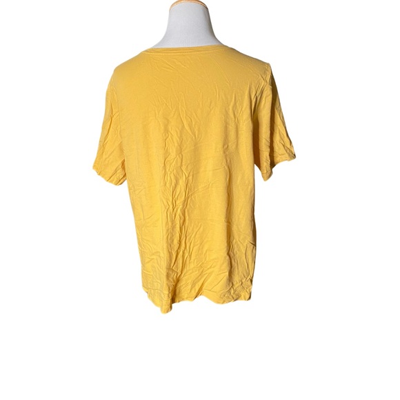 Eileen Fisher Organic Cotton Boxy Tee – Golden Yellow – Size M - Picture 3 of 7